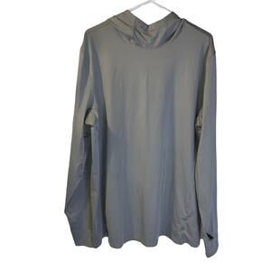 Duluth Mens Shunburn Hoodie Sz L Gray UPF50 Standard Fit Workwear Sun Protection